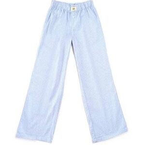 Oddli light blue gingham boxer pant
